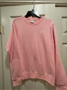 Nike Pink Crewneck Sweatshirt with White Swoosh